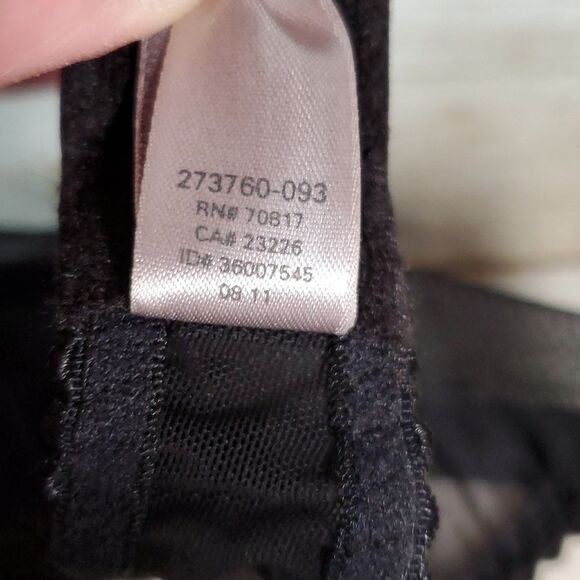 Y2K VINTAGE Victoria's Secret Sheer  Black Beige Slip Dress Keyhole Back‎ 34B - Picture 11 of 11